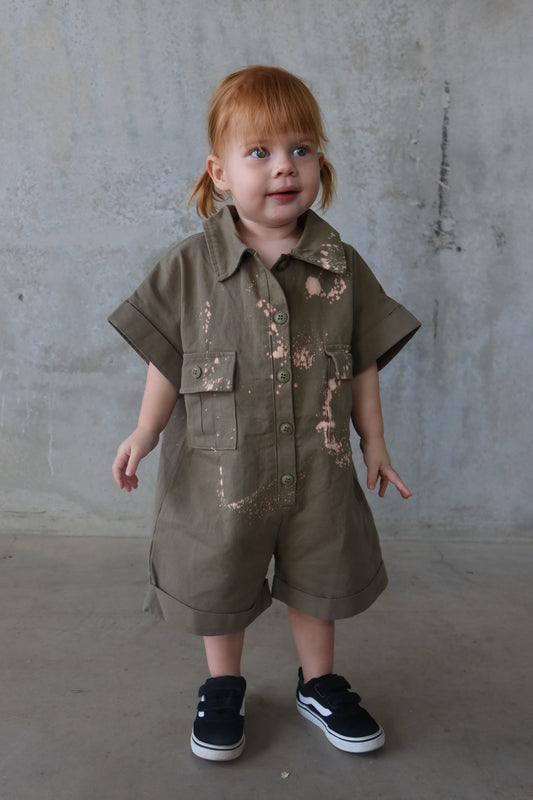 CUSTOM SHORT BOILER SUIT KHAKI