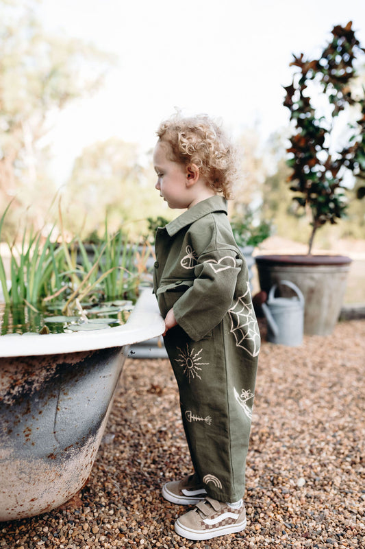 STICKER TATTOO BOILER SUIT KHAKI