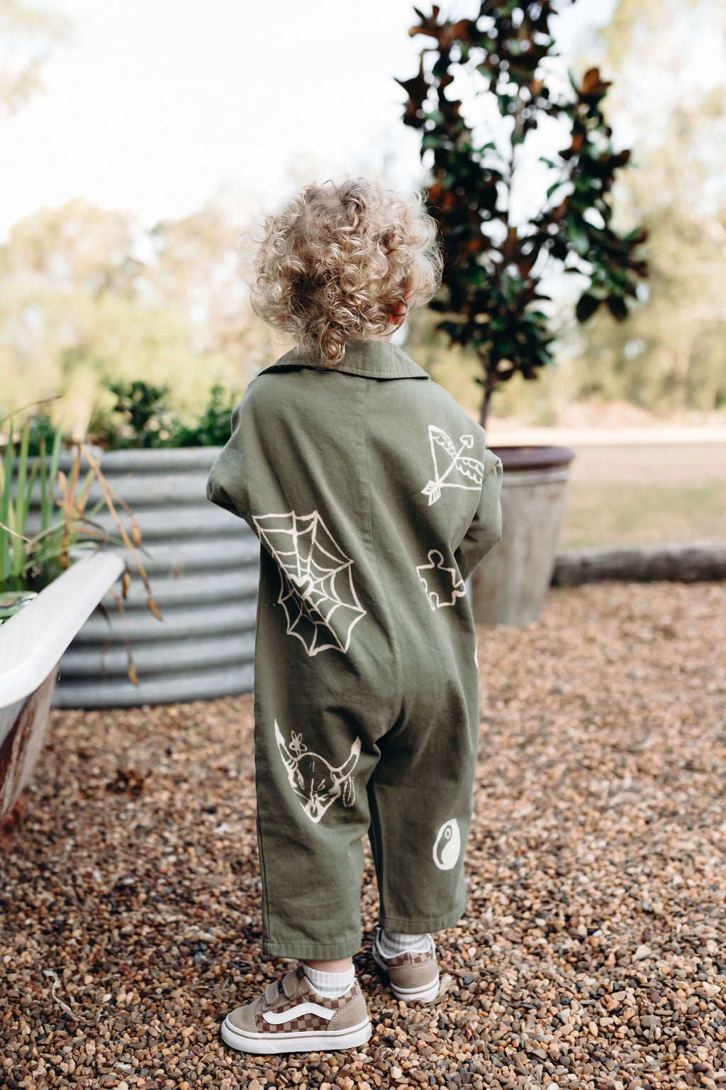 STICKER TATTOO BOILER SUIT KHAKI