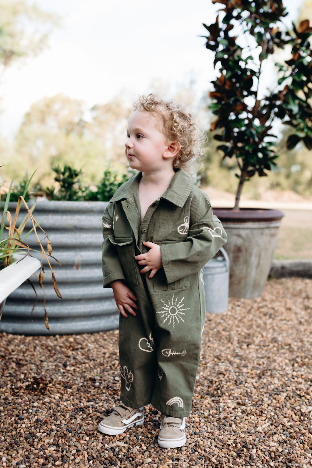 STICKER TATTOO BOILER SUIT KHAKI