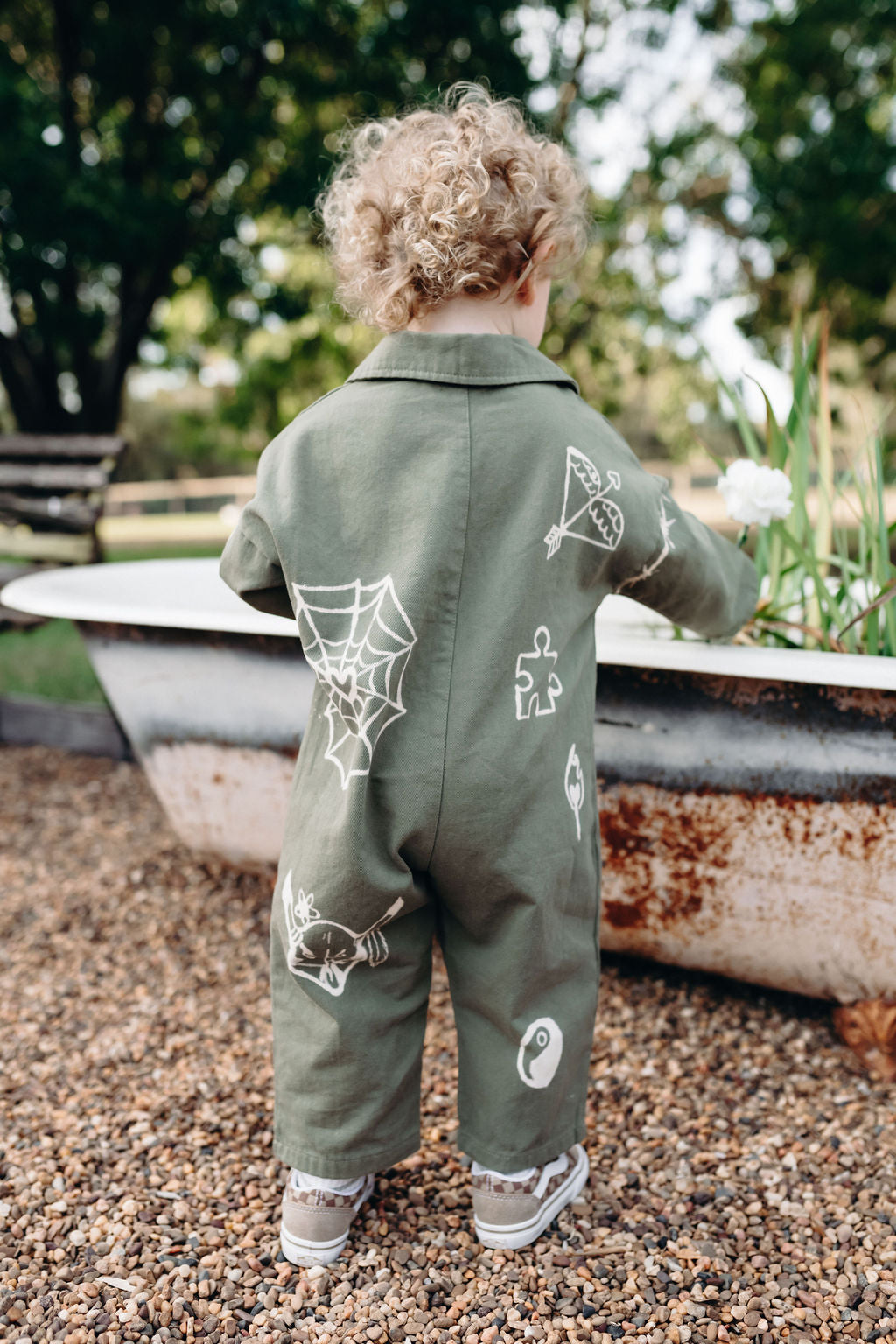 STICKER TATTOO BOILER SUIT KHAKI