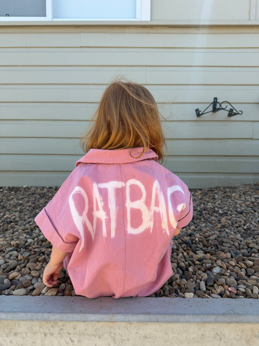 CUSTOM SHORT BOILER SUIT PINK