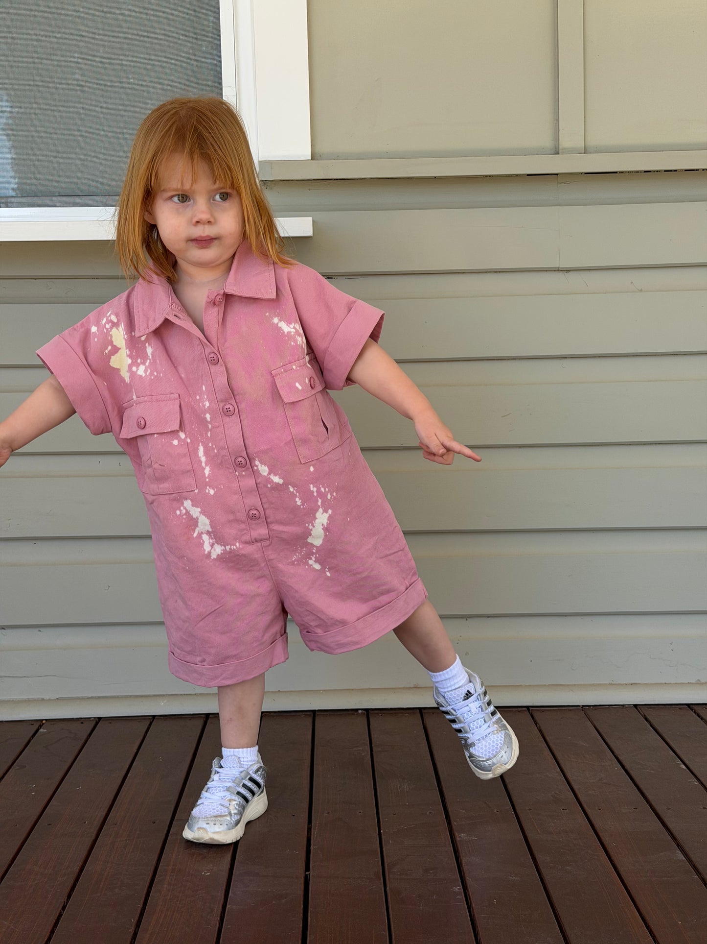 CUSTOM SHORT BOILER SUIT PINK
