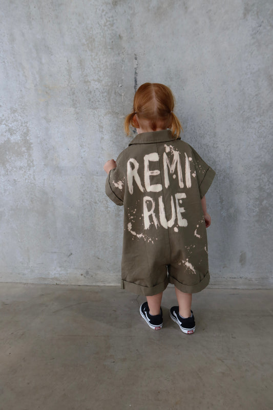 CUSTOM SHORT BOILER SUIT KHAKI